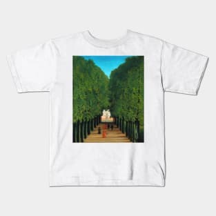 The Avenue in the Park at Saint Cloud by Henri Rousseau Kids T-Shirt